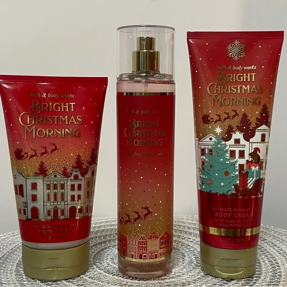 BBW Bright Christmas Morning set of 3 NWT
